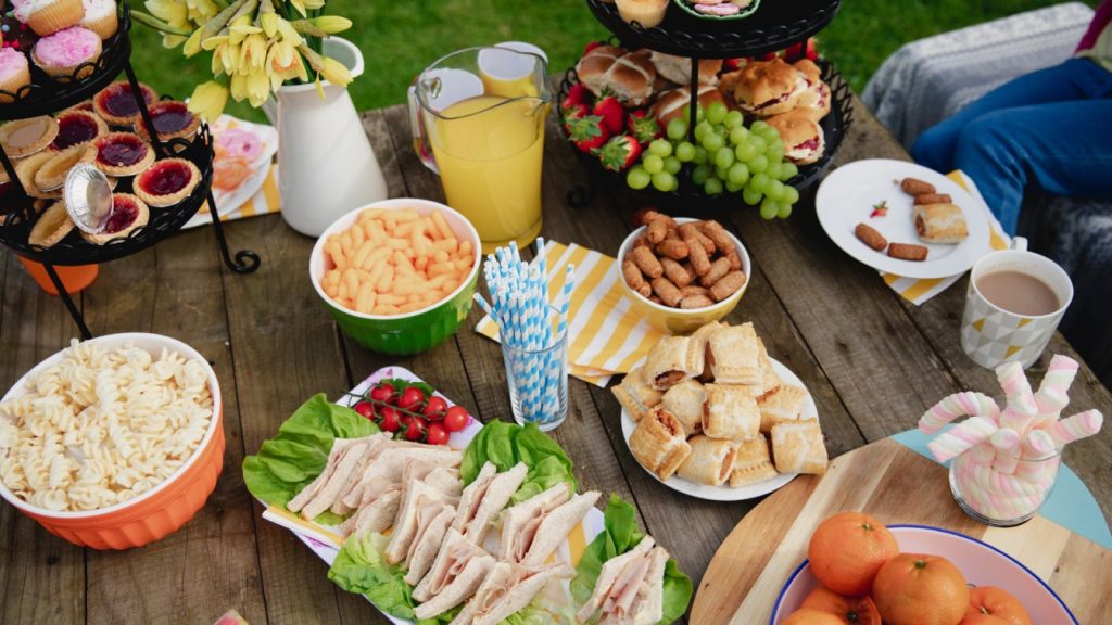 food spread at a party
