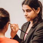 eye makeup to a girl