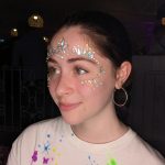 girl with beautiful face painting and face art